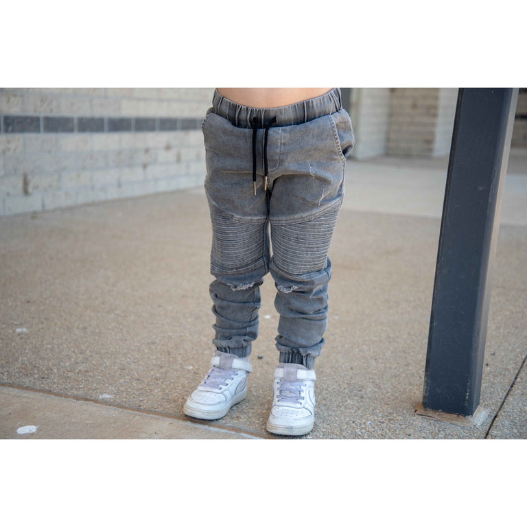 Distressed Joggers - Winter + Raven