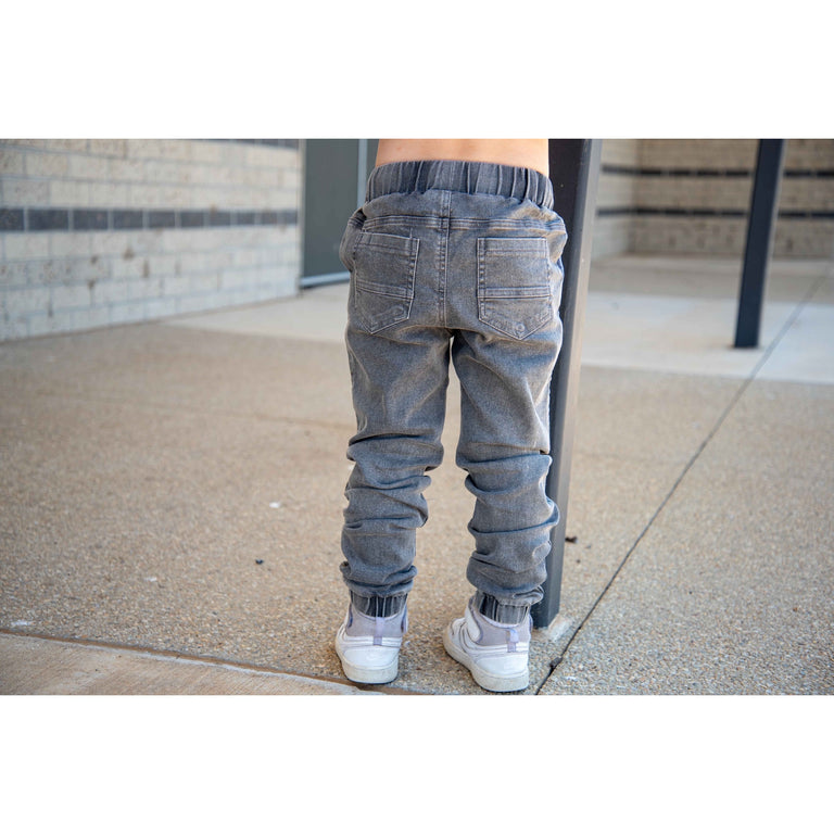 Distressed Joggers - Winter + Raven