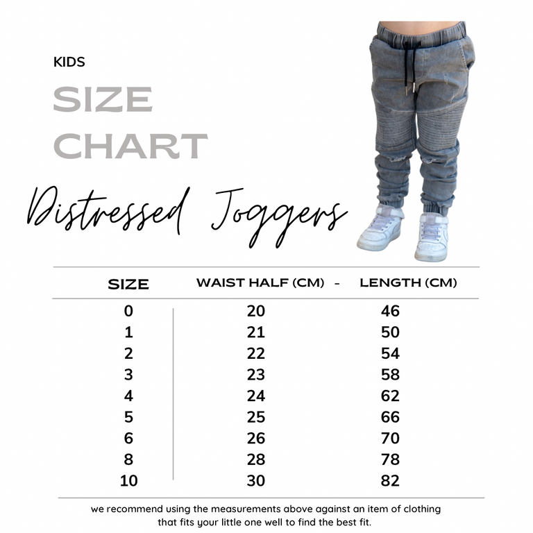 Distressed Denim Joggers - Winter + Raven