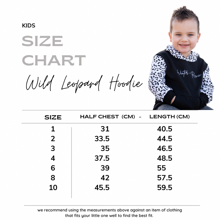 Wild Leopard Hoodie - Kids - Winter + Raven